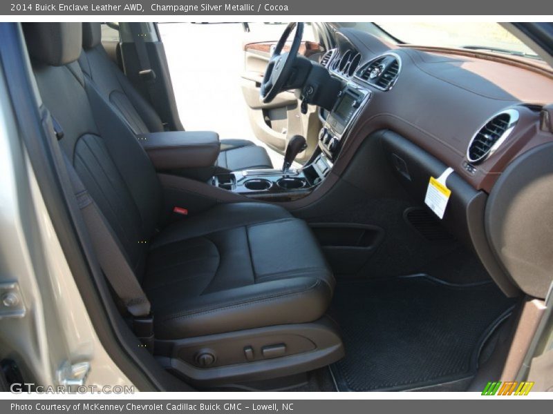 Champagne Silver Metallic / Cocoa 2014 Buick Enclave Leather AWD