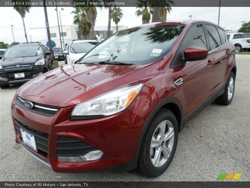 Sunset / Medium Light Stone 2014 Ford Escape SE 1.6L EcoBoost