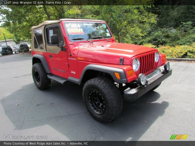 Flame Red / Gray 1997 Jeep Wrangler SE 4x4
