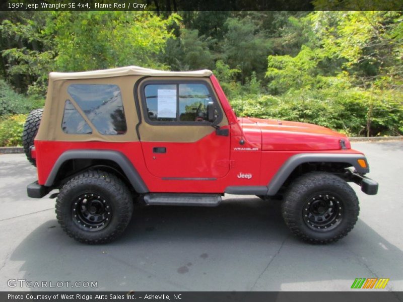 Flame Red / Gray 1997 Jeep Wrangler SE 4x4