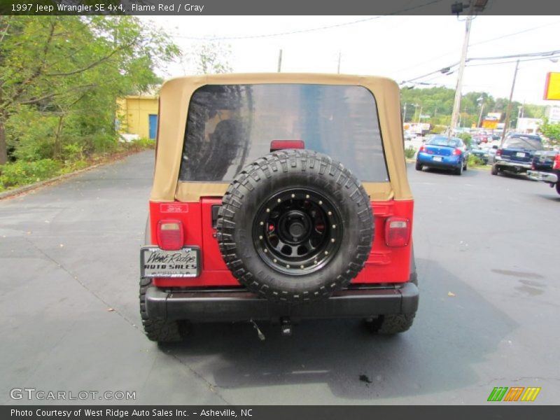Flame Red / Gray 1997 Jeep Wrangler SE 4x4