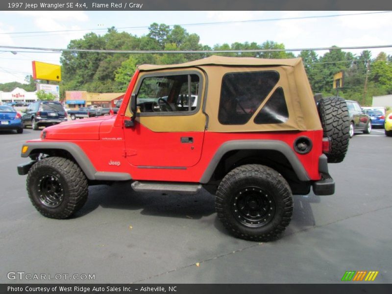Flame Red / Gray 1997 Jeep Wrangler SE 4x4