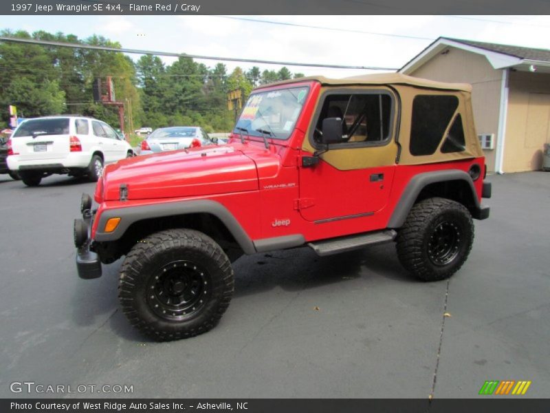Flame Red / Gray 1997 Jeep Wrangler SE 4x4