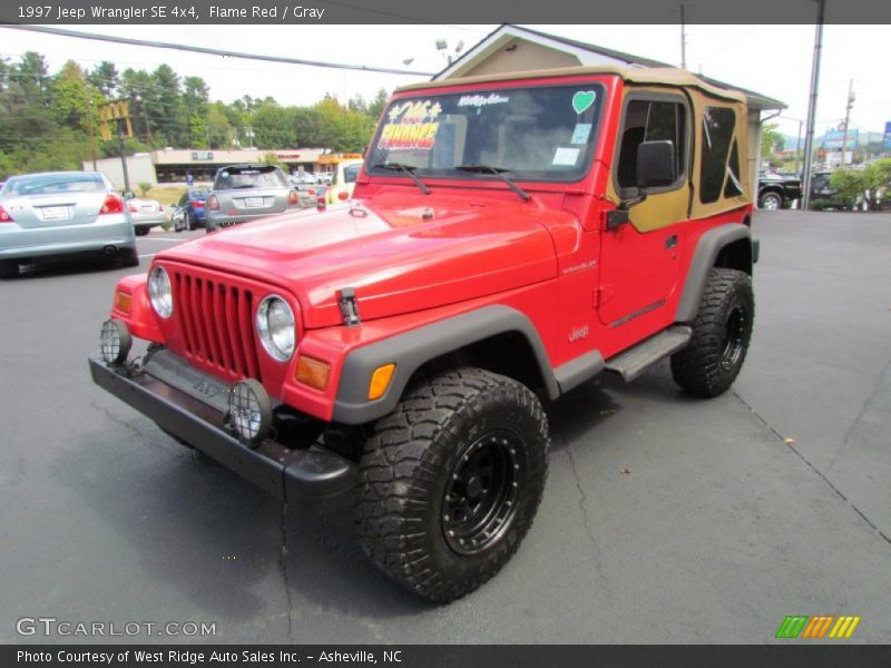 Flame Red / Gray 1997 Jeep Wrangler SE 4x4