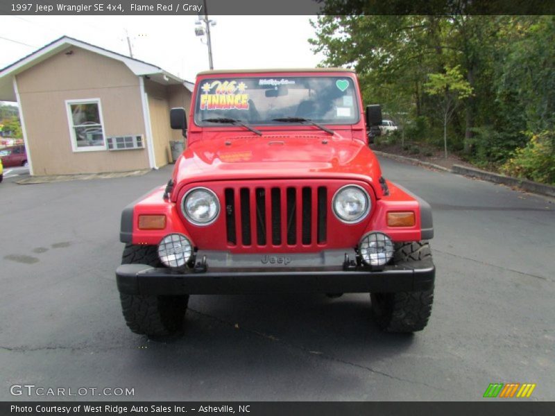 Flame Red / Gray 1997 Jeep Wrangler SE 4x4