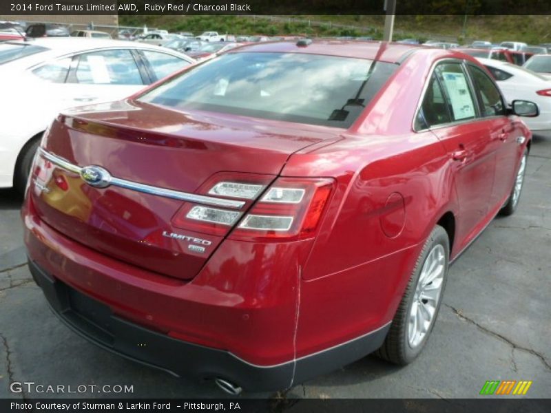 Ruby Red / Charcoal Black 2014 Ford Taurus Limited AWD