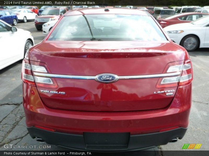 Ruby Red / Charcoal Black 2014 Ford Taurus Limited AWD