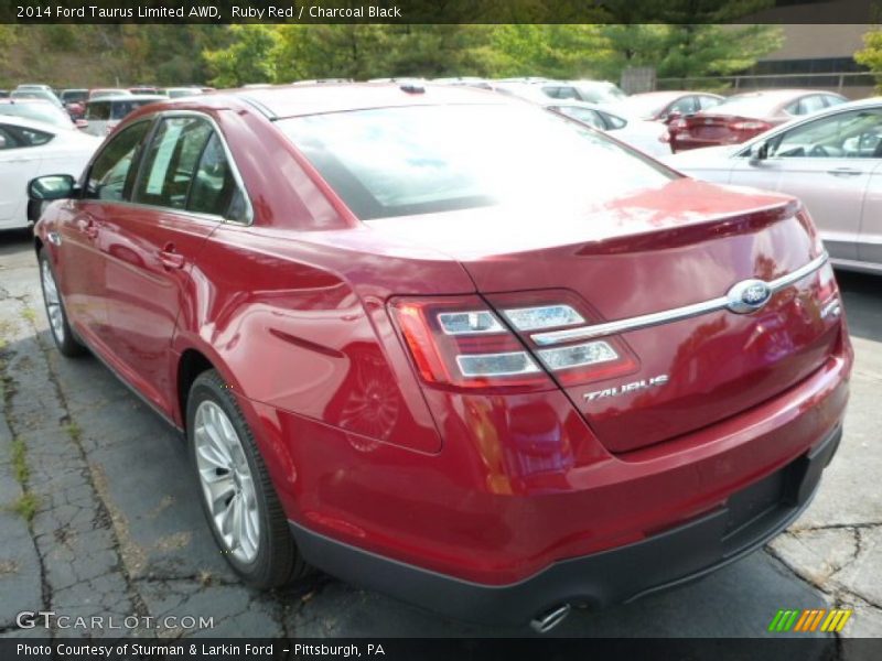 Ruby Red / Charcoal Black 2014 Ford Taurus Limited AWD