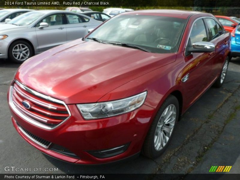 Ruby Red / Charcoal Black 2014 Ford Taurus Limited AWD