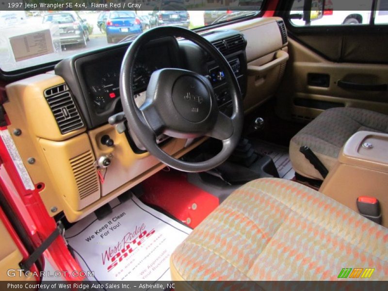 Flame Red / Gray 1997 Jeep Wrangler SE 4x4