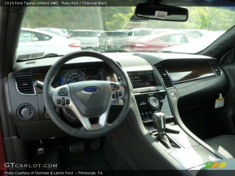 Ruby Red / Charcoal Black 2014 Ford Taurus Limited AWD