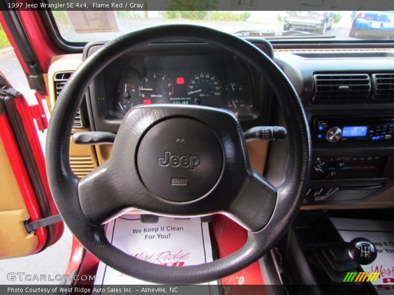 Flame Red / Gray 1997 Jeep Wrangler SE 4x4