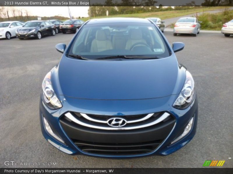 Windy Sea Blue / Beige 2013 Hyundai Elantra GT