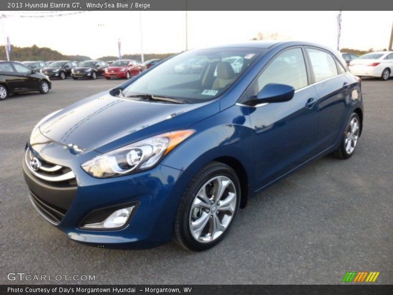 Windy Sea Blue / Beige 2013 Hyundai Elantra GT