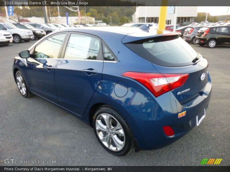 Windy Sea Blue / Beige 2013 Hyundai Elantra GT