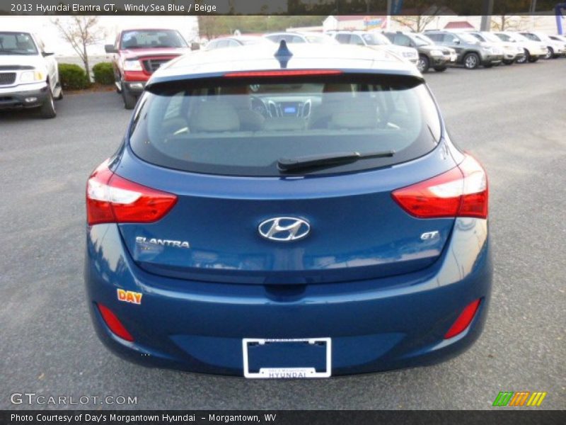 Windy Sea Blue / Beige 2013 Hyundai Elantra GT