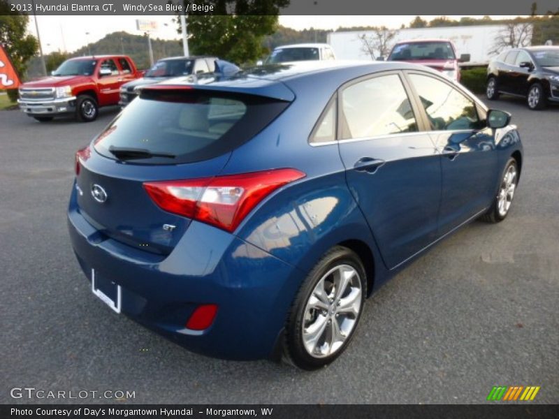 Windy Sea Blue / Beige 2013 Hyundai Elantra GT