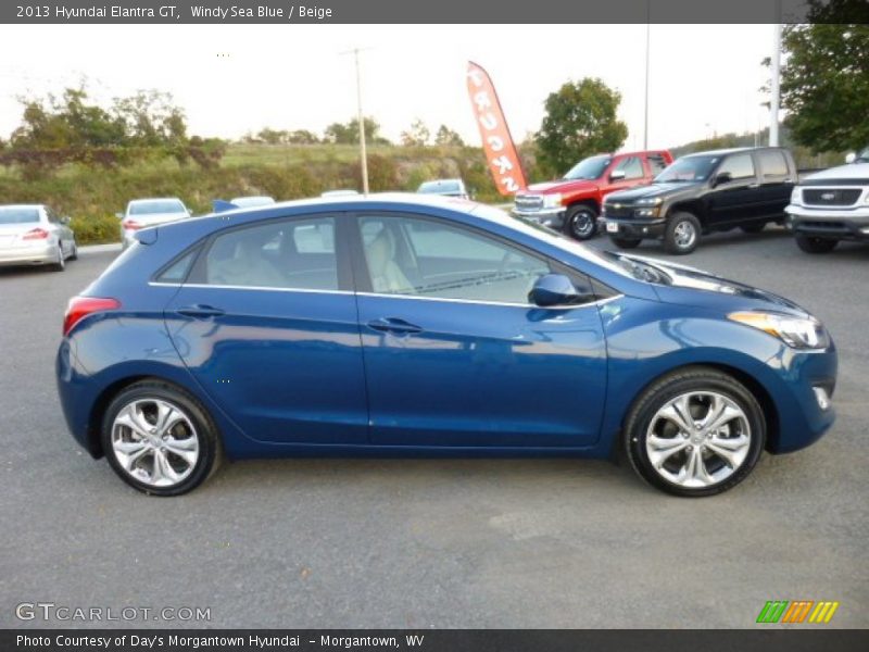 Windy Sea Blue / Beige 2013 Hyundai Elantra GT