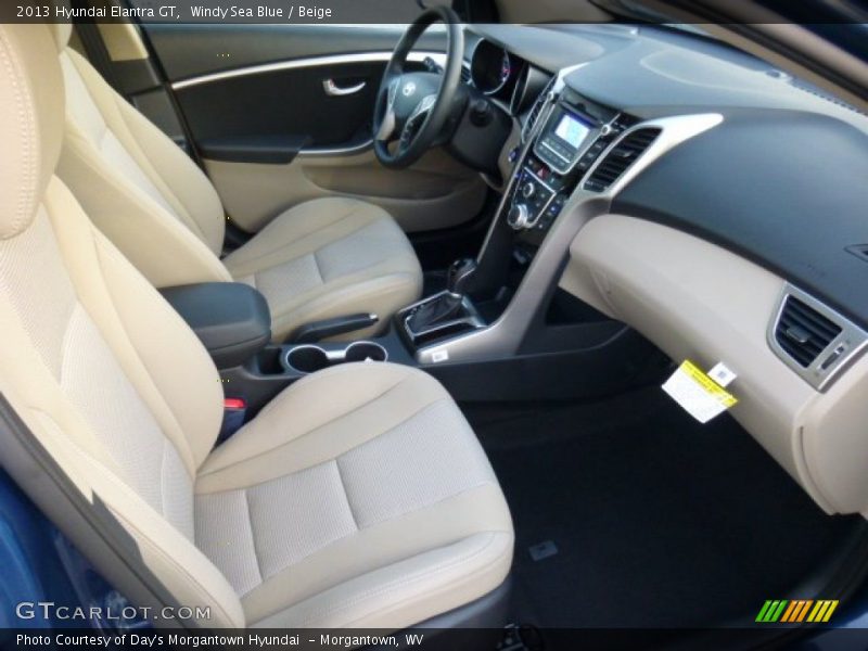Windy Sea Blue / Beige 2013 Hyundai Elantra GT
