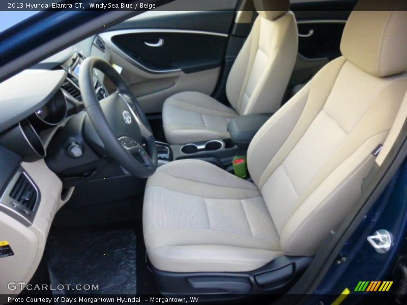 Windy Sea Blue / Beige 2013 Hyundai Elantra GT