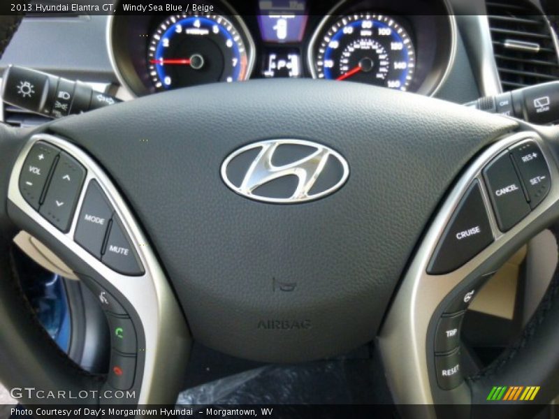 Windy Sea Blue / Beige 2013 Hyundai Elantra GT