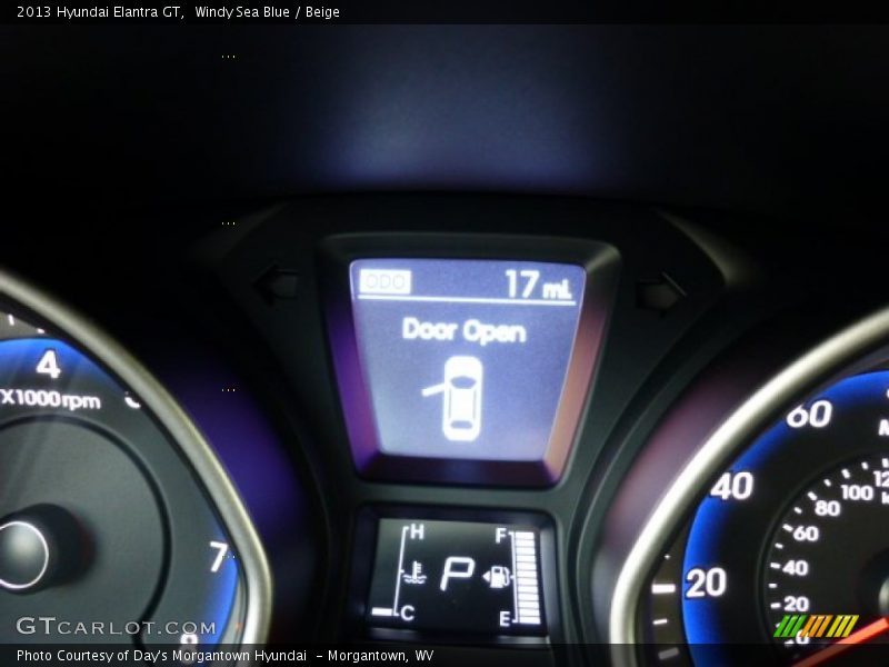 Windy Sea Blue / Beige 2013 Hyundai Elantra GT