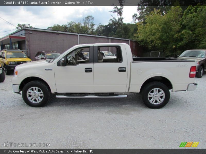 Oxford White / Tan 2008 Ford F150 Lariat SuperCrew 4x4