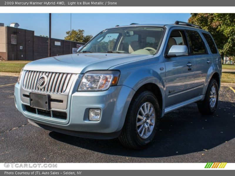 Light Ice Blue Metallic / Stone 2009 Mercury Mariner Hybrid 4WD