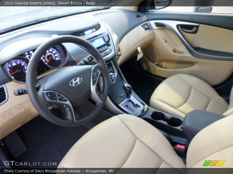 Desert Bronze / Beige 2013 Hyundai Elantra Limited