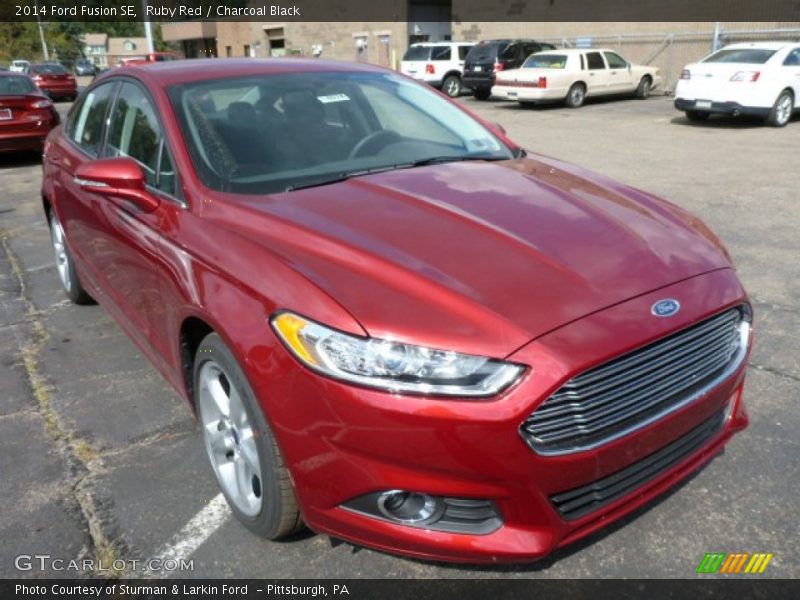 Ruby Red / Charcoal Black 2014 Ford Fusion SE