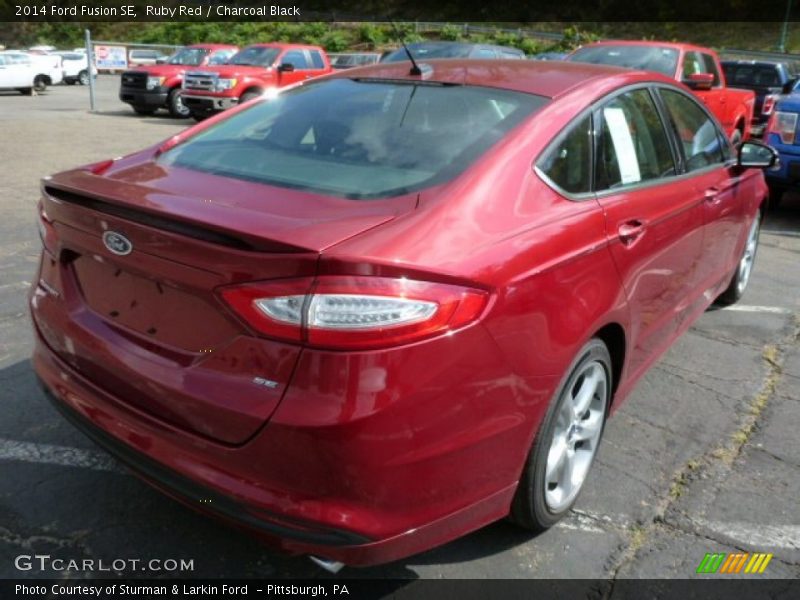 Ruby Red / Charcoal Black 2014 Ford Fusion SE