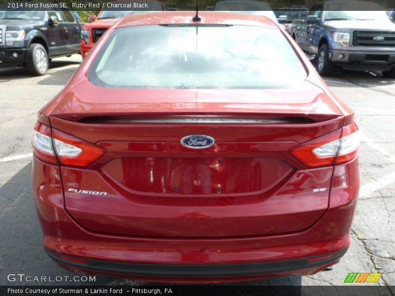 Ruby Red / Charcoal Black 2014 Ford Fusion SE