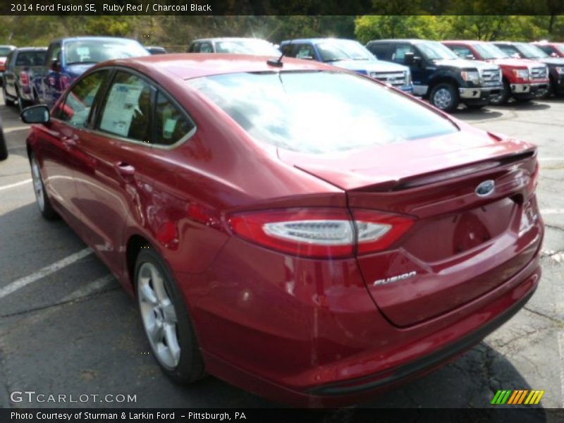 Ruby Red / Charcoal Black 2014 Ford Fusion SE