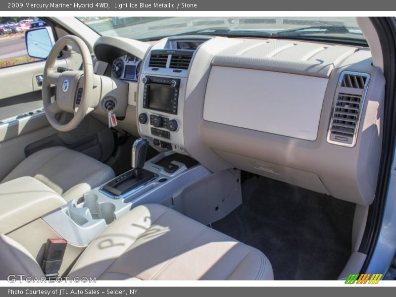 Light Ice Blue Metallic / Stone 2009 Mercury Mariner Hybrid 4WD
