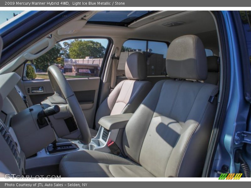Light Ice Blue Metallic / Stone 2009 Mercury Mariner Hybrid 4WD