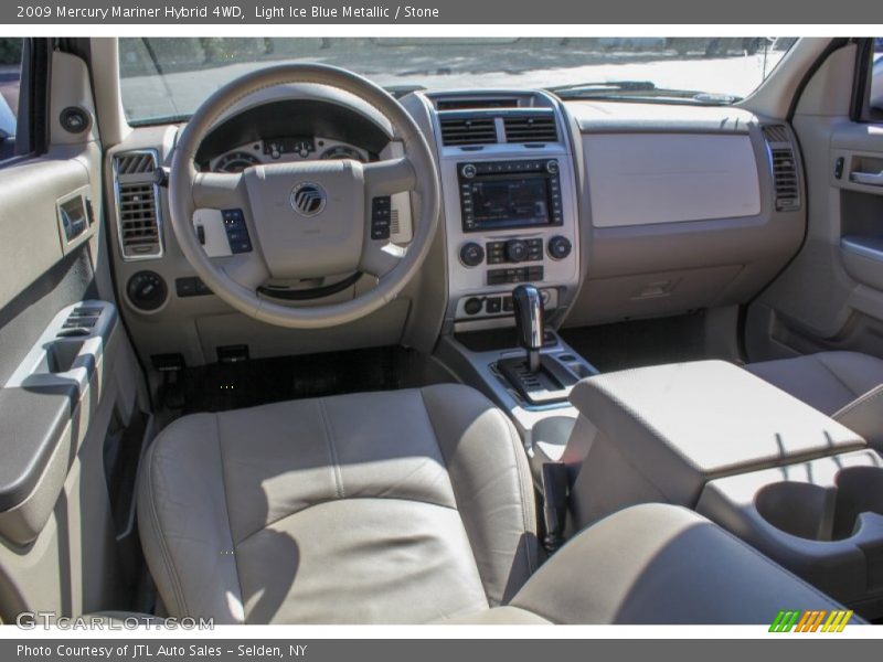 Light Ice Blue Metallic / Stone 2009 Mercury Mariner Hybrid 4WD