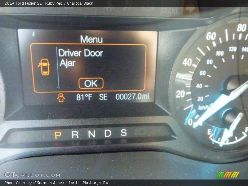 Ruby Red / Charcoal Black 2014 Ford Fusion SE