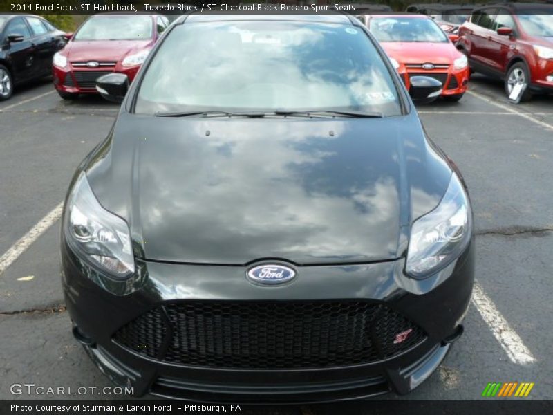 Tuxedo Black / ST Charcoal Black Recaro Sport Seats 2014 Ford Focus ST Hatchback