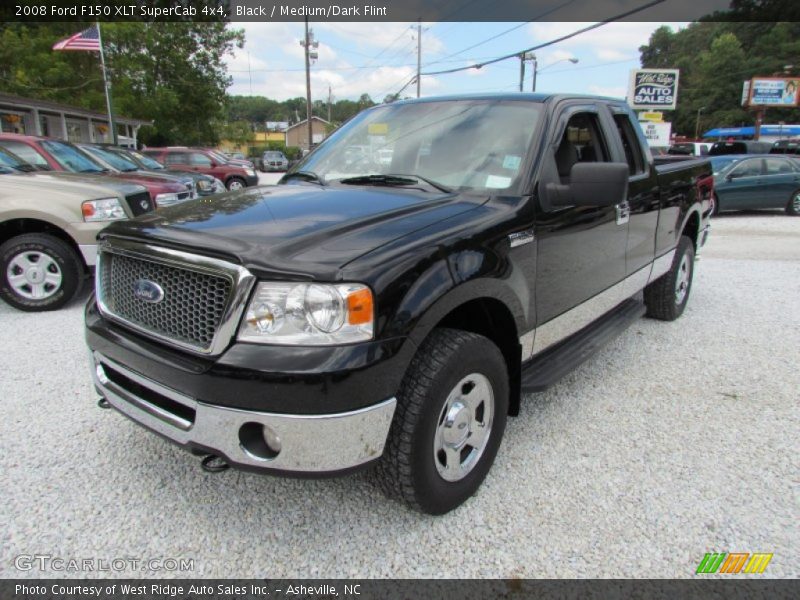 Black / Medium/Dark Flint 2008 Ford F150 XLT SuperCab 4x4