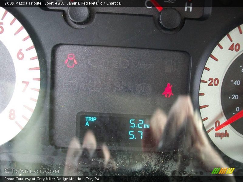 Sangria Red Metallic / Charcoal 2009 Mazda Tribute i Sport 4WD