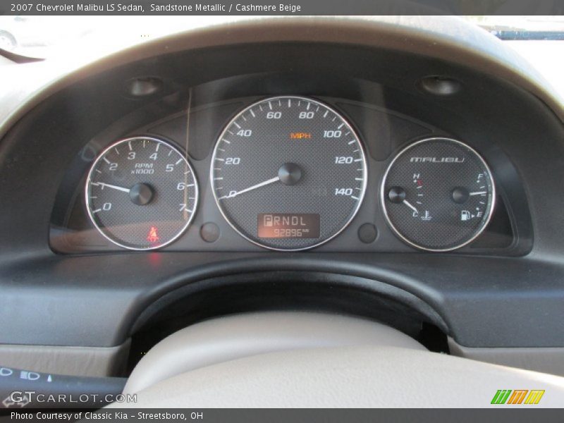 Sandstone Metallic / Cashmere Beige 2007 Chevrolet Malibu LS Sedan