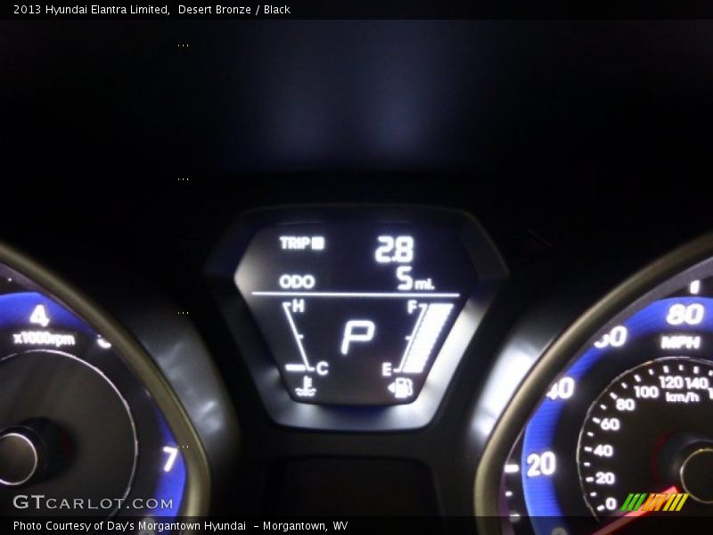 Desert Bronze / Black 2013 Hyundai Elantra Limited