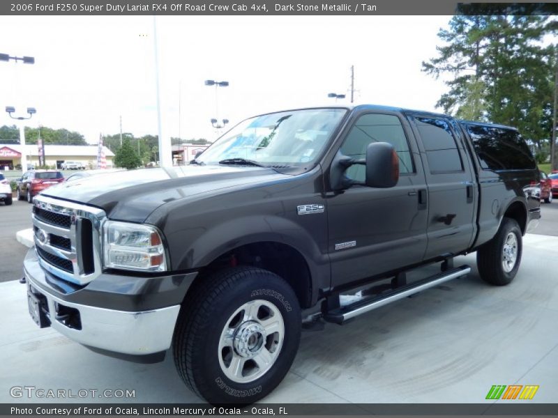 Dark Stone Metallic / Tan 2006 Ford F250 Super Duty Lariat FX4 Off Road Crew Cab 4x4