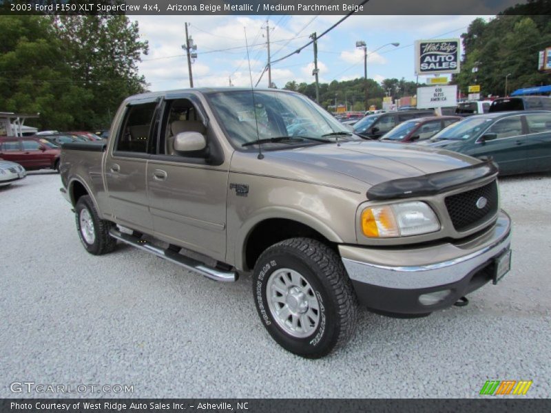 Arizona Beige Metallic / Medium Parchment Beige 2003 Ford F150 XLT SuperCrew 4x4