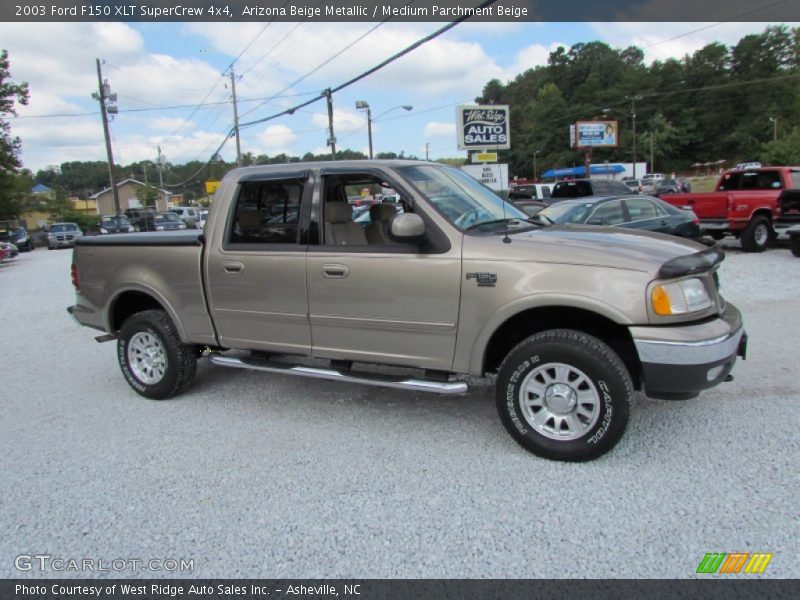 Arizona Beige Metallic / Medium Parchment Beige 2003 Ford F150 XLT SuperCrew 4x4