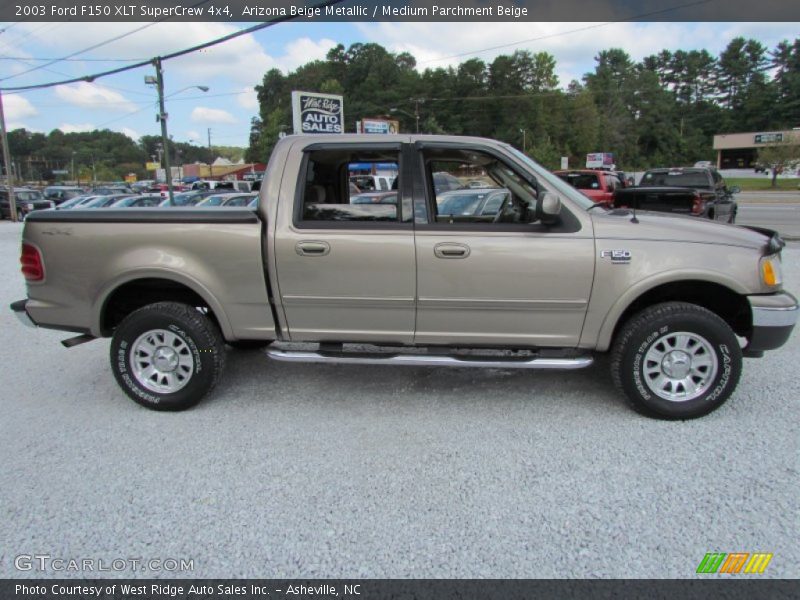 Arizona Beige Metallic / Medium Parchment Beige 2003 Ford F150 XLT SuperCrew 4x4