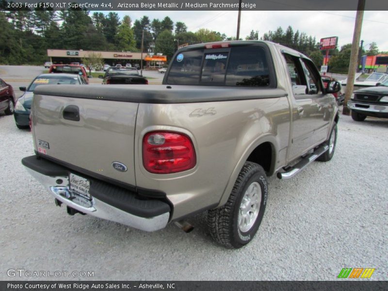 Arizona Beige Metallic / Medium Parchment Beige 2003 Ford F150 XLT SuperCrew 4x4