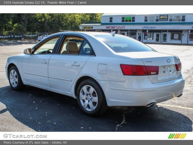 Powder White Pearl / Camel 2009 Hyundai Sonata GLS V6