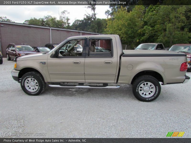 Arizona Beige Metallic / Medium Parchment Beige 2003 Ford F150 XLT SuperCrew 4x4