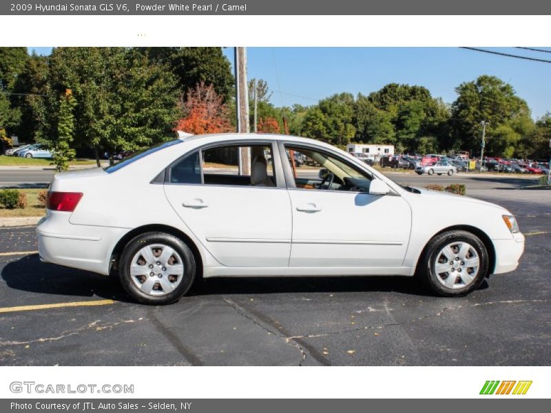 Powder White Pearl / Camel 2009 Hyundai Sonata GLS V6